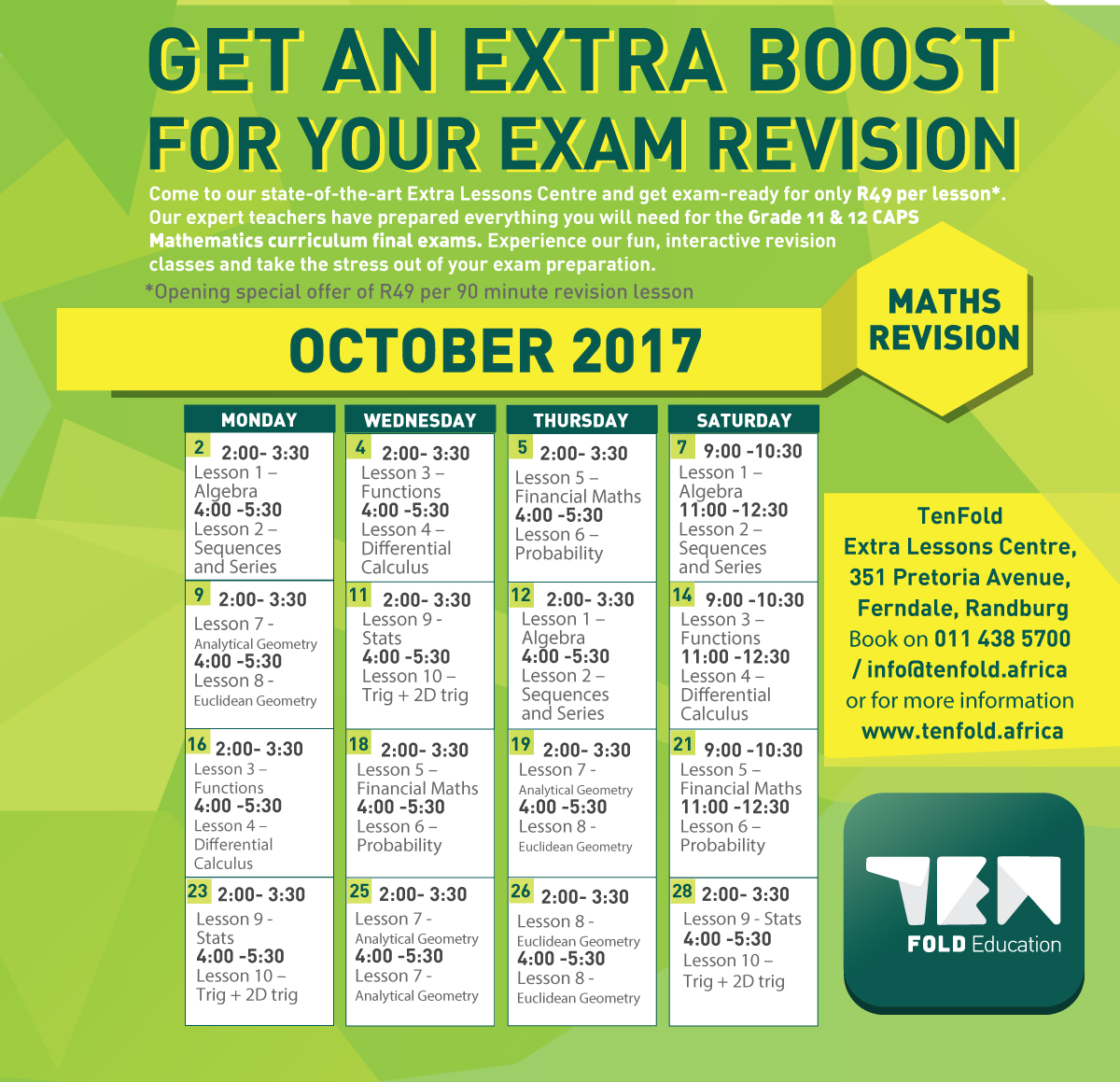 Revision Lessons Plan